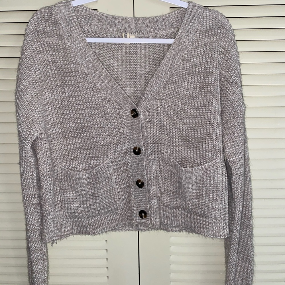 Cropped button up sweater/cardigan